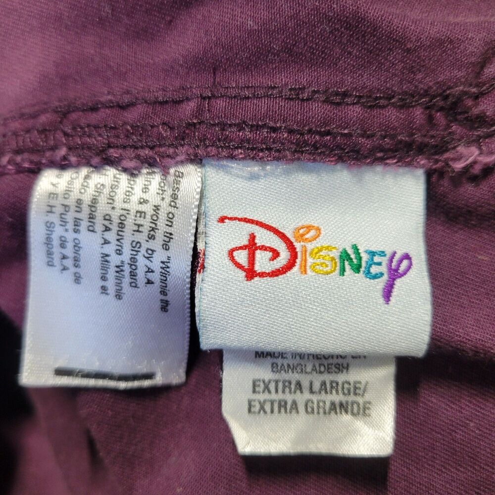 VINTAGE Disney Eeyore Bib Overall Denim Pants Size XL Purple Winnie the Pooh 90s - Picture 4 of 14